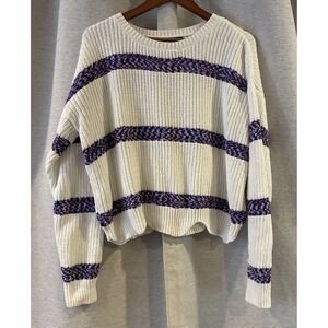 Blush & Bloom‎ Womens Sweater Striped Pullover Size Large